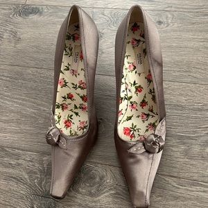 Prada satin heels.